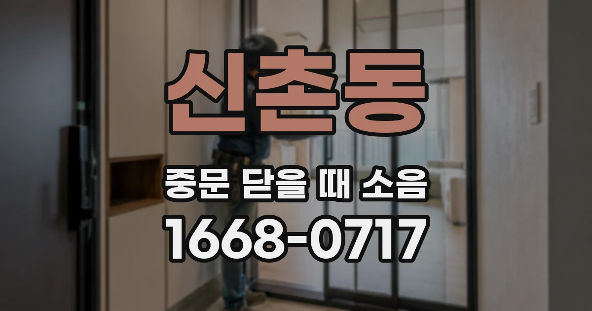 신촌동 중문 닫을 때 소음