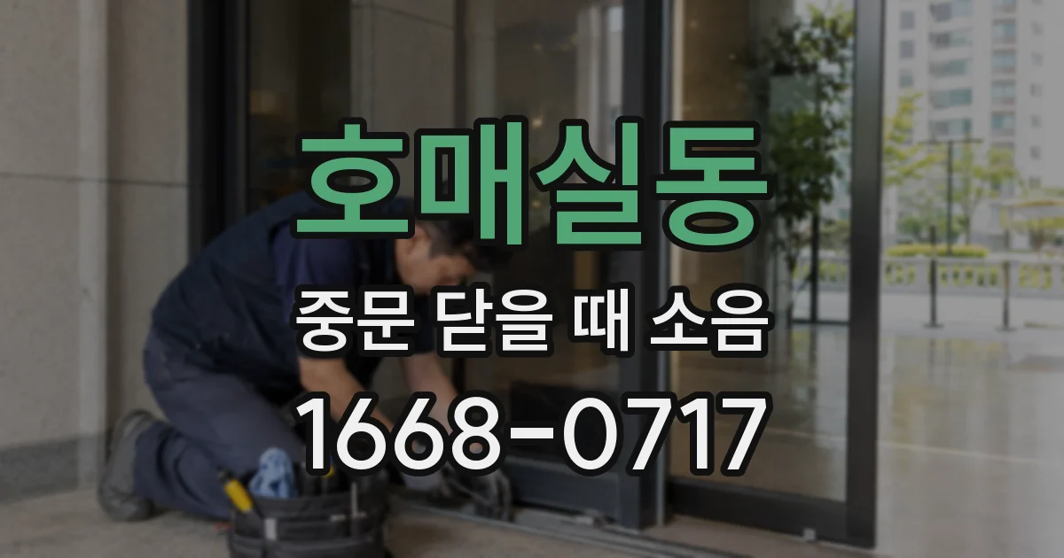 호매실동 중문 닫을 때 소음