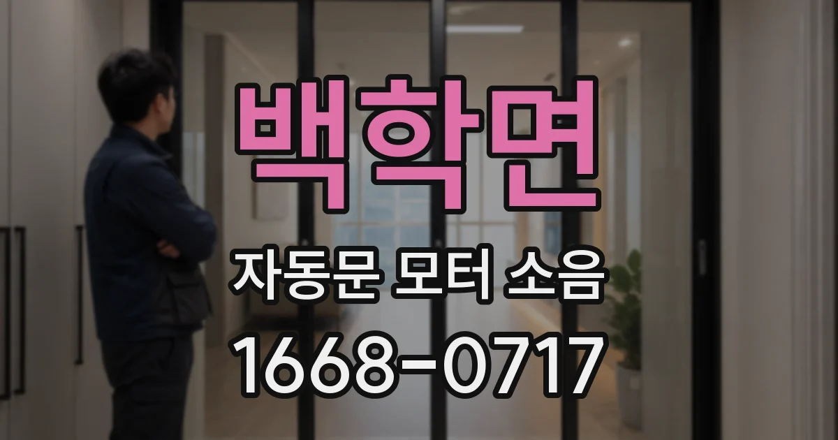 백학면 자동문 모터 소음