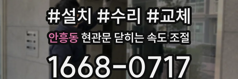 안흥동 현관문 닫히는 속도 조절