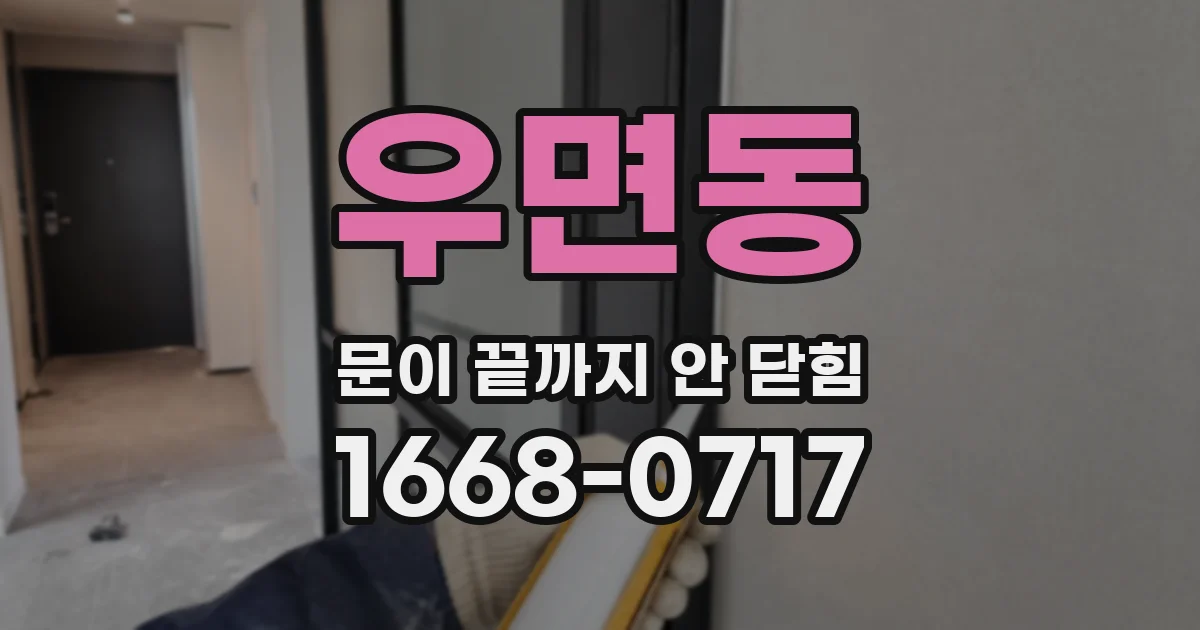 우면동 문이 끝까지 안 닫힘