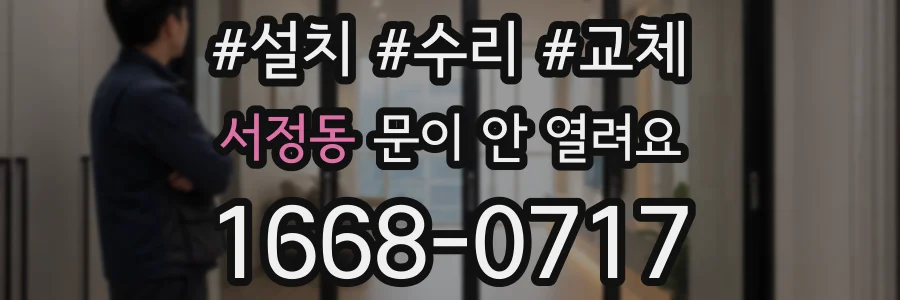 서정동 문이 안 열려요