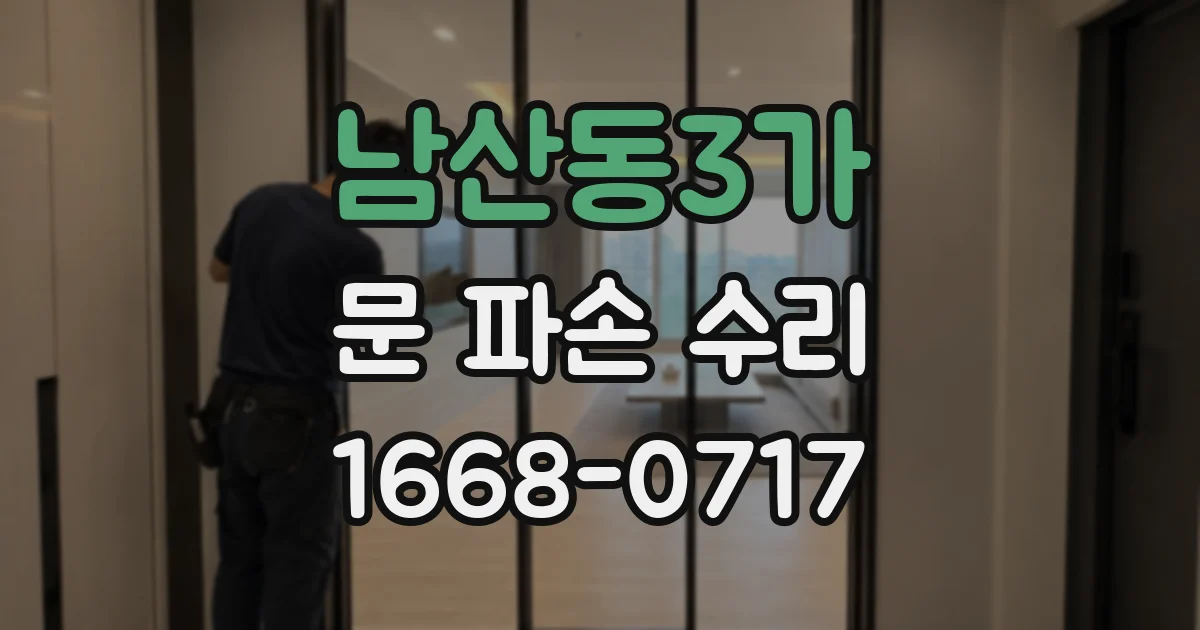 남산동3가 문 파손 수리