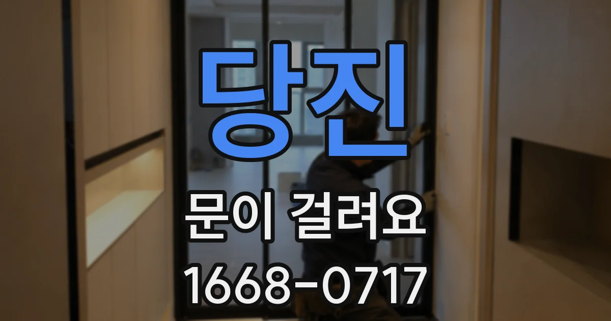 당진 문이 걸려요