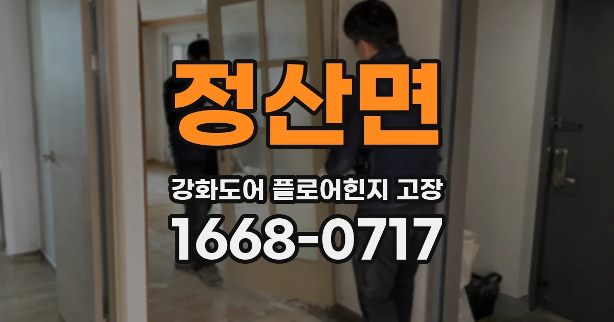 정산면 강화도어 플로어힌지 고장