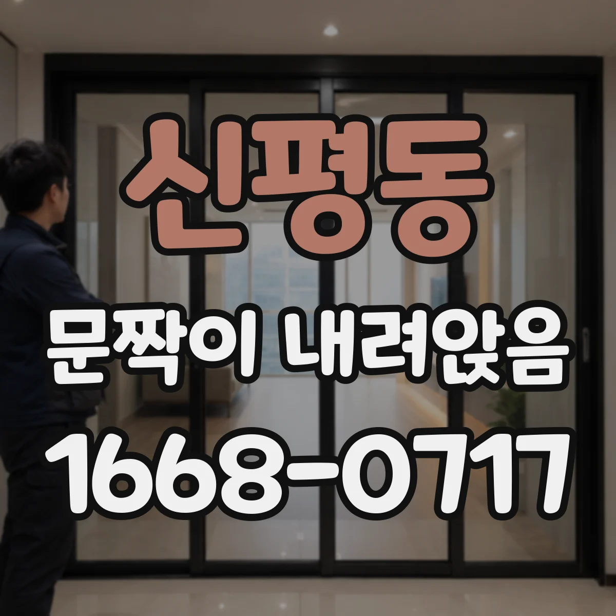 신평동 문짝이 내려앉음