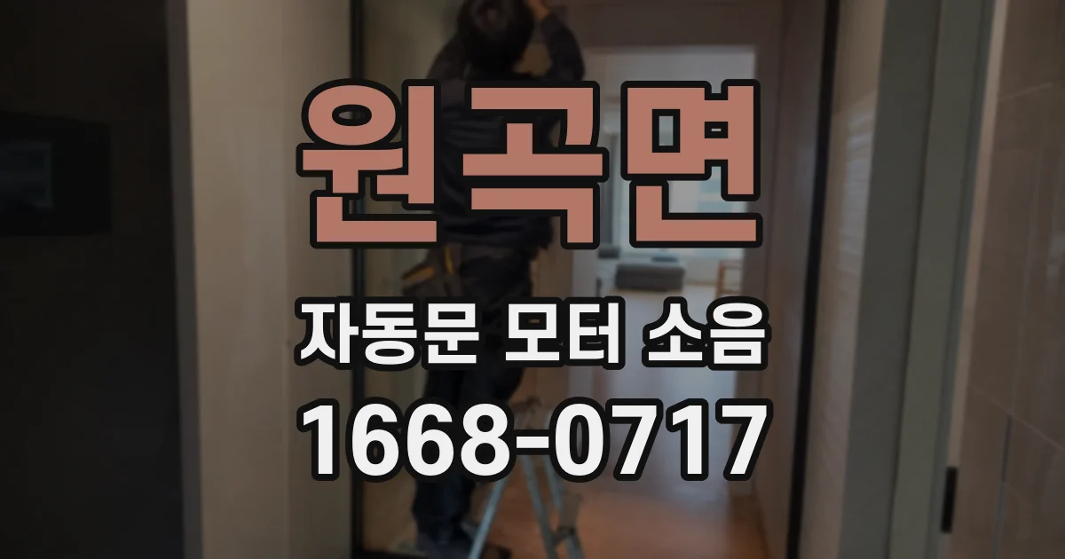 원곡면 자동문 모터 소음