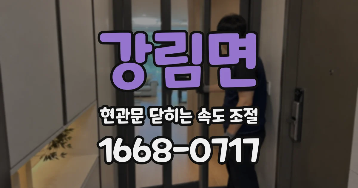 강림면 현관문 닫히는 속도 조절