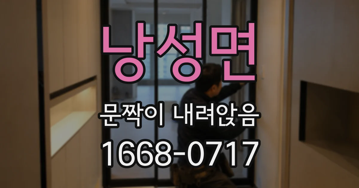 낭성면 문짝이 내려앉음