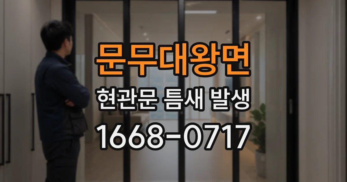 문무대왕면 현관문 틈새 발생