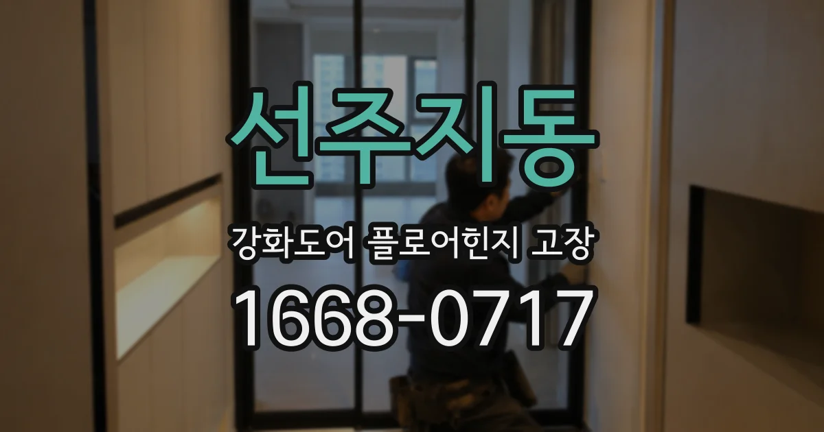 선주지동 강화도어 플로어힌지 고장
