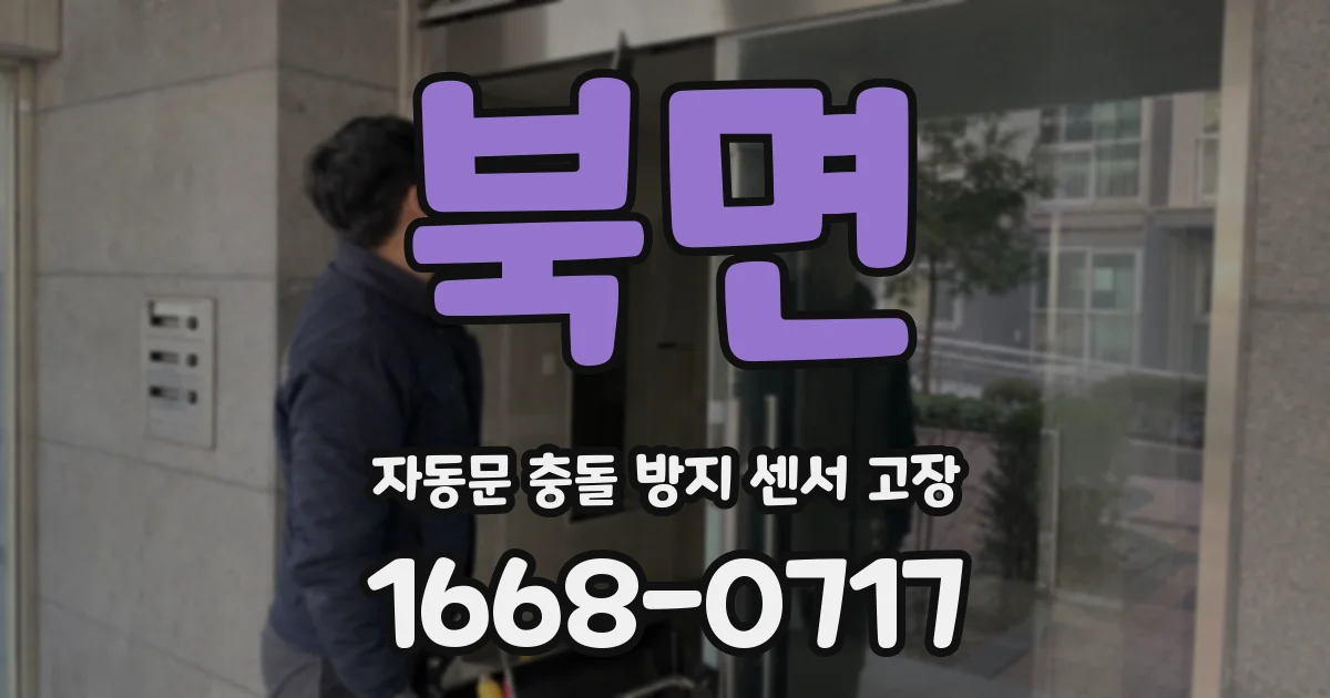 북면 자동문 충돌 방지 센서 고장