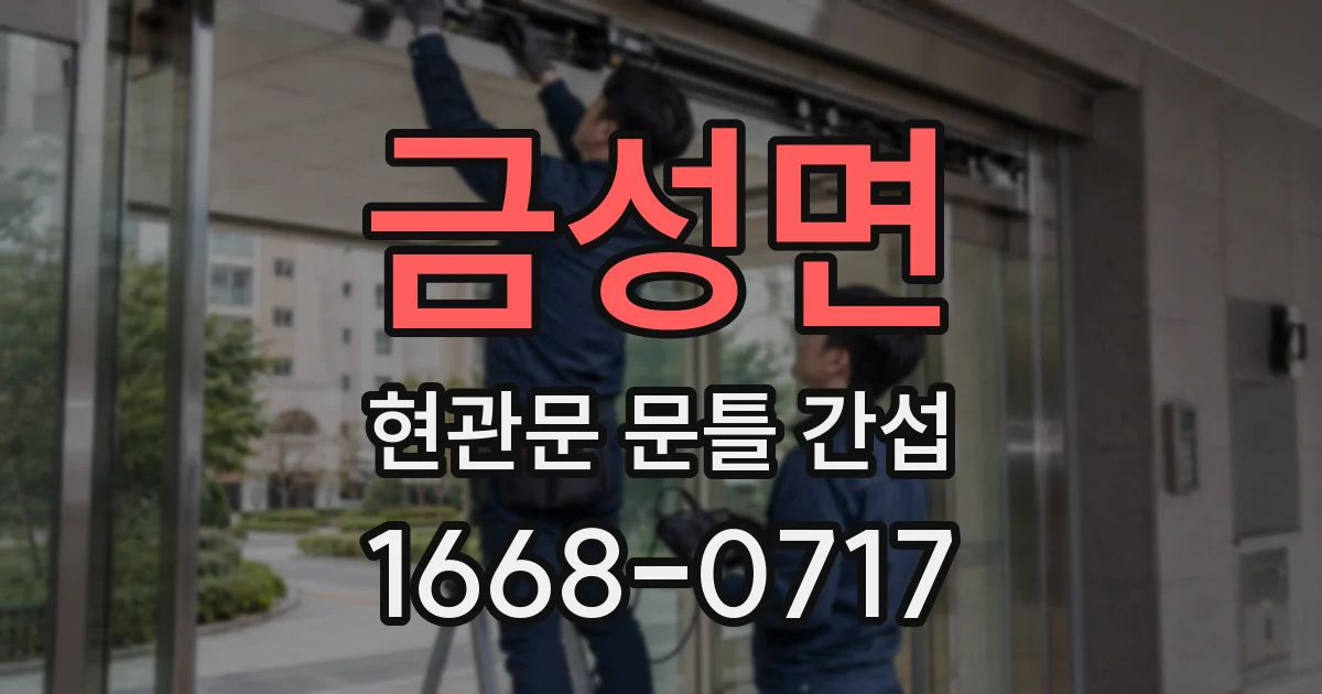 금성면 현관문 문틀 간섭