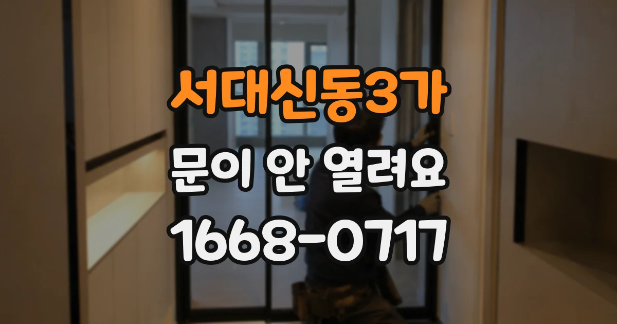 서대신동3가 문이 안 열려요