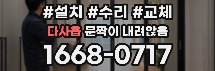 다사읍 문짝이 내려앉음