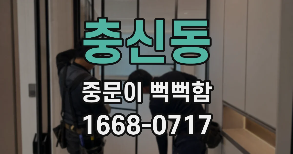 충신동 중문이 뻑뻑함