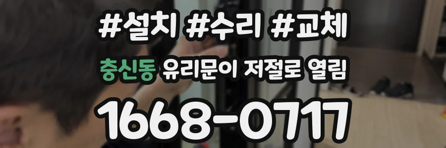 충신동 유리문이 저절로 열림