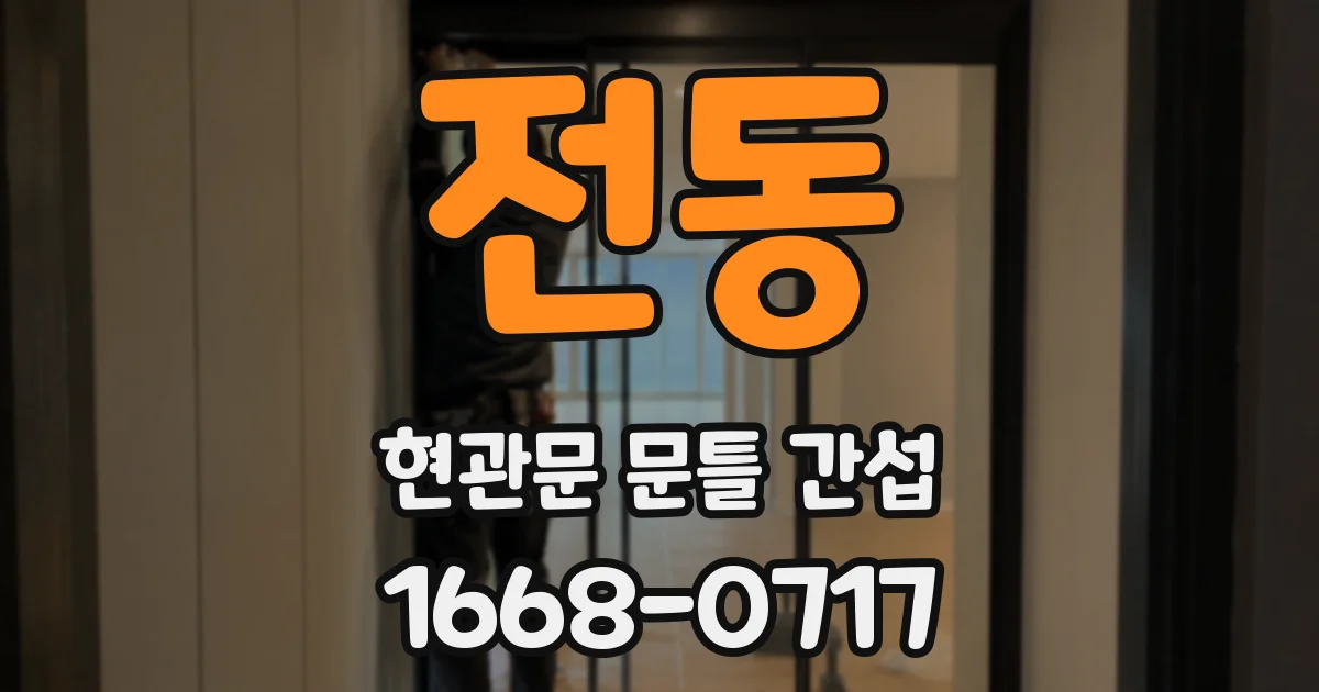 전동 현관문 문틀 간섭