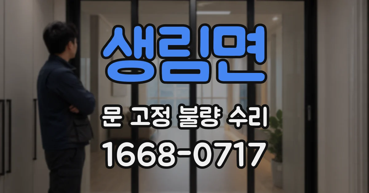 생림면 문 고정 불량 수리