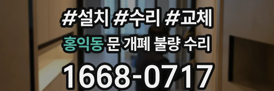 홍익동 문 개폐 불량 수리