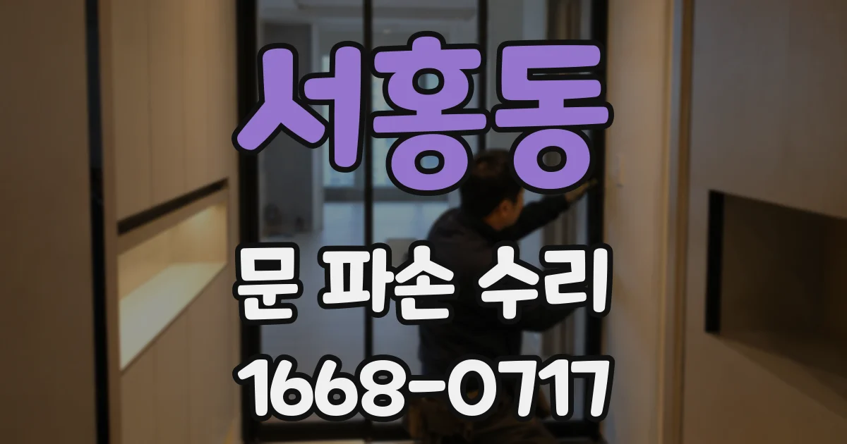 서홍동 문 파손 수리