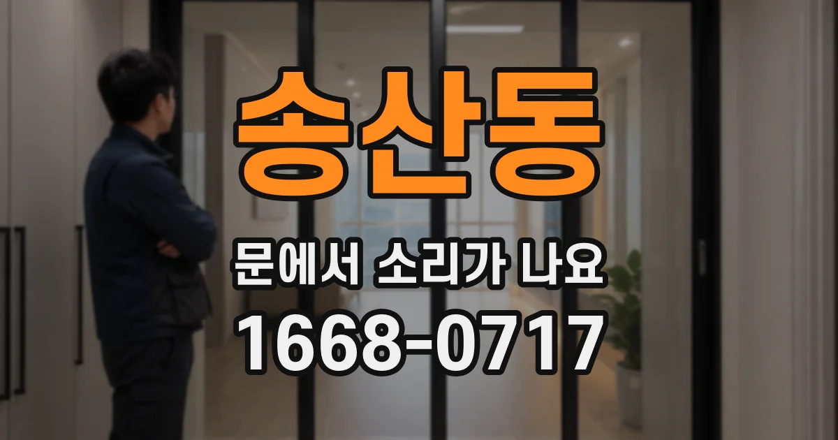 송산동 문에서 소리가 나요