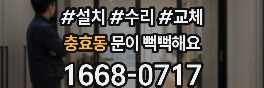 충효동 문이 뻑뻑해요