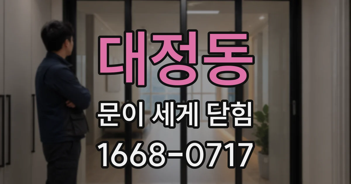 대정동 문이 세게 닫힘