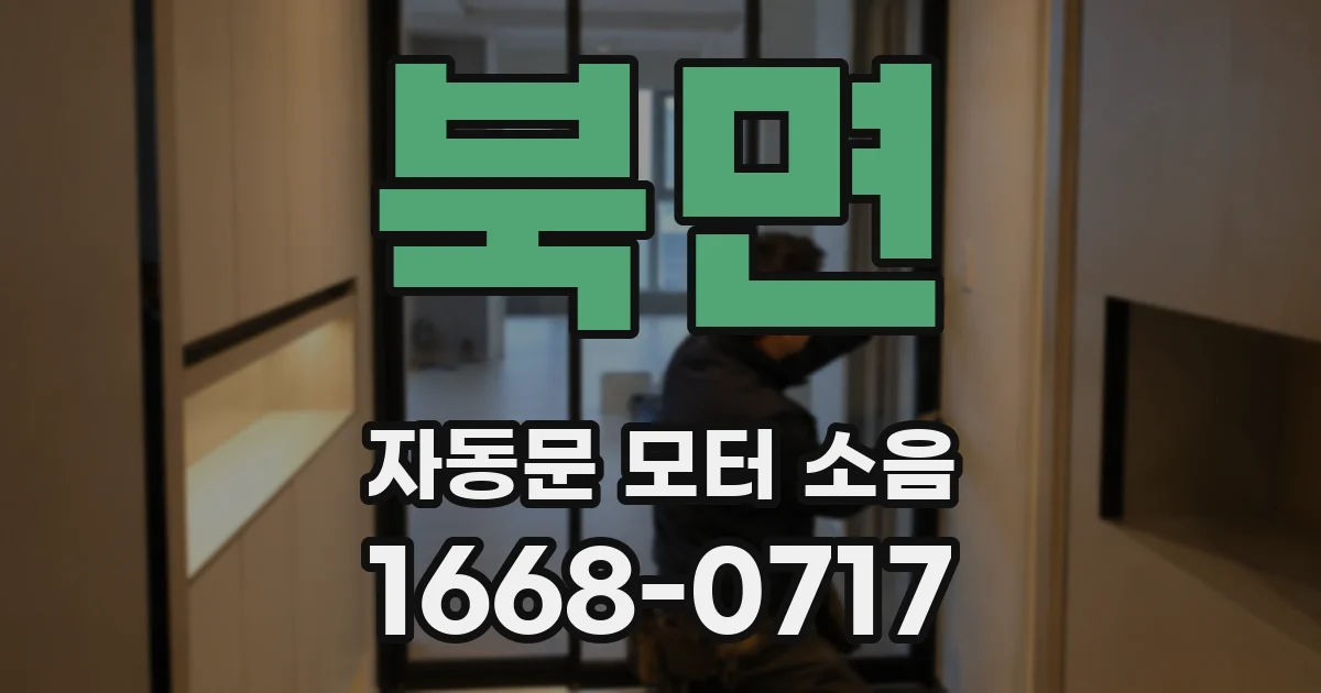 북면 자동문 모터 소음