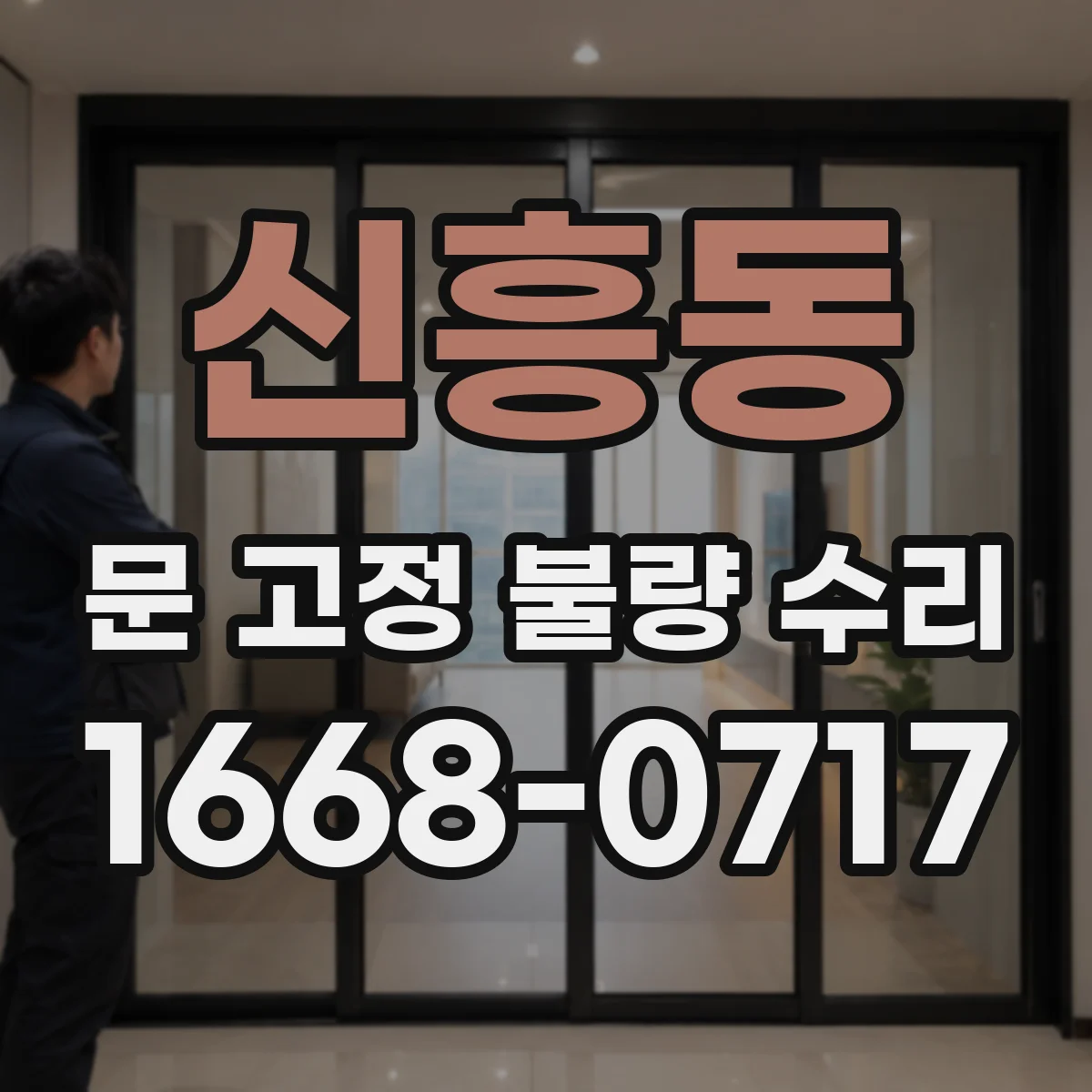 신흥동 문 고정 불량 수리