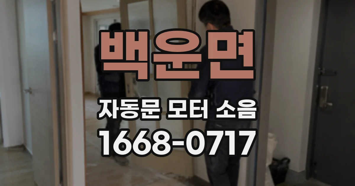 백운면 자동문 모터 소음