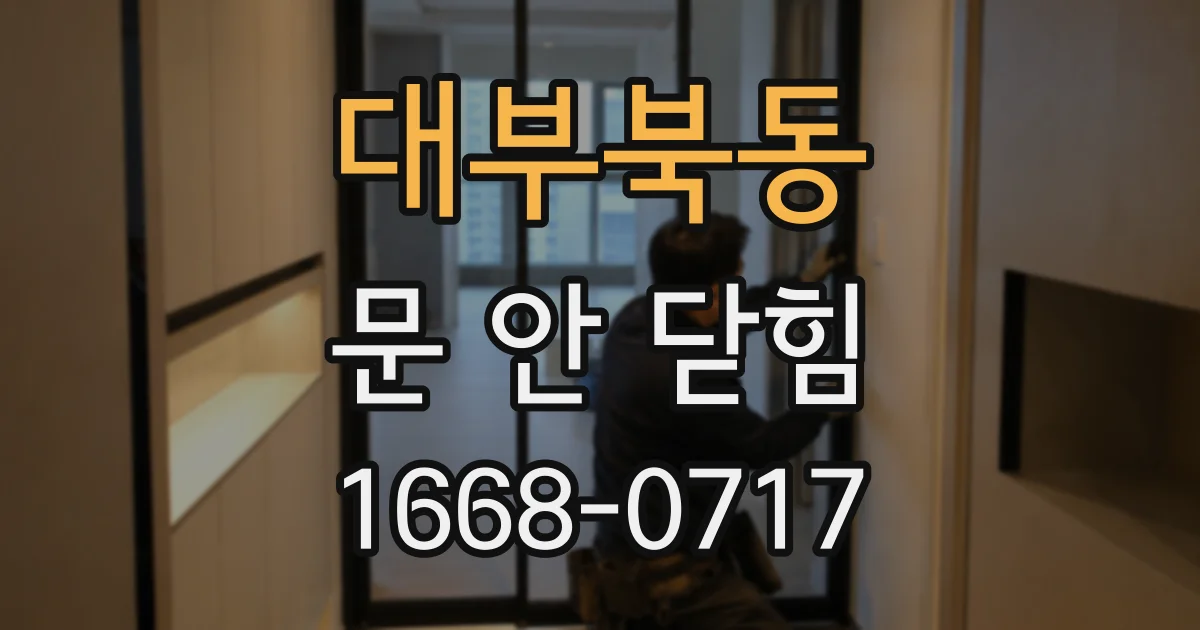 대부북동 문 안 닫힘