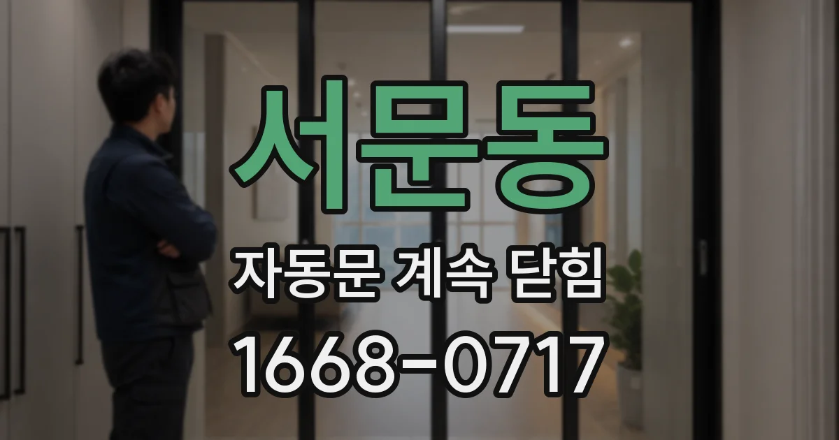 서문동 자동문 계속 닫힘