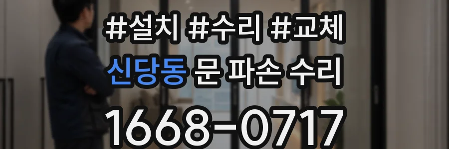 신당동 문 파손 수리