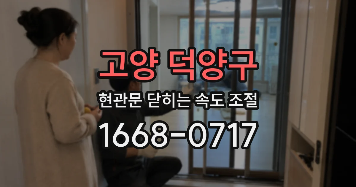 고양 덕양구 현관문 닫히는 속도 조절