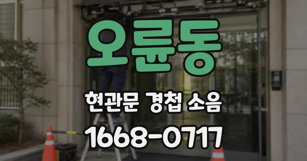 오륜동 현관문 경첩 소음
