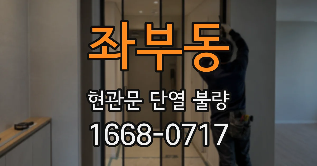 좌부동 현관문 단열 불량