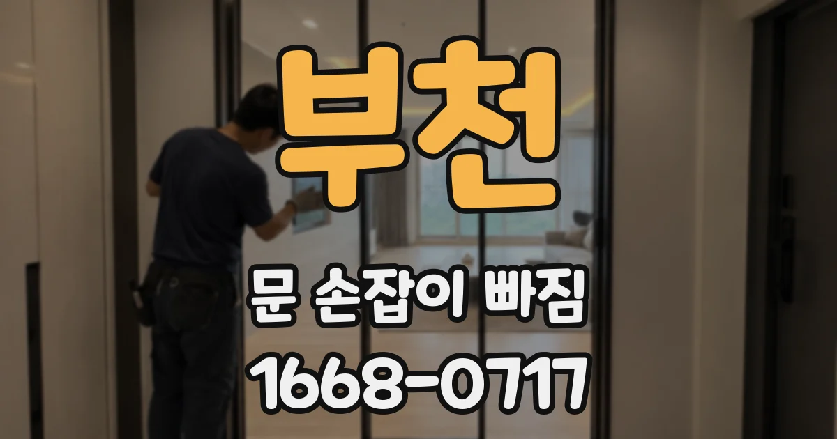 부천 문 손잡이 빠짐