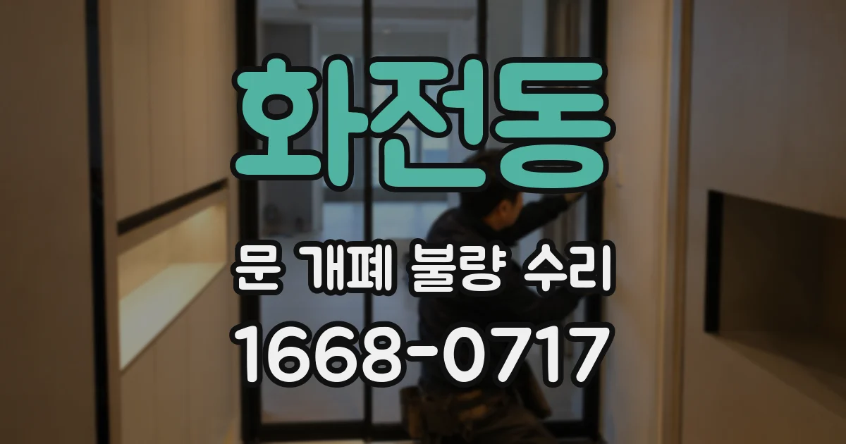 화전동 문 개폐 불량 수리