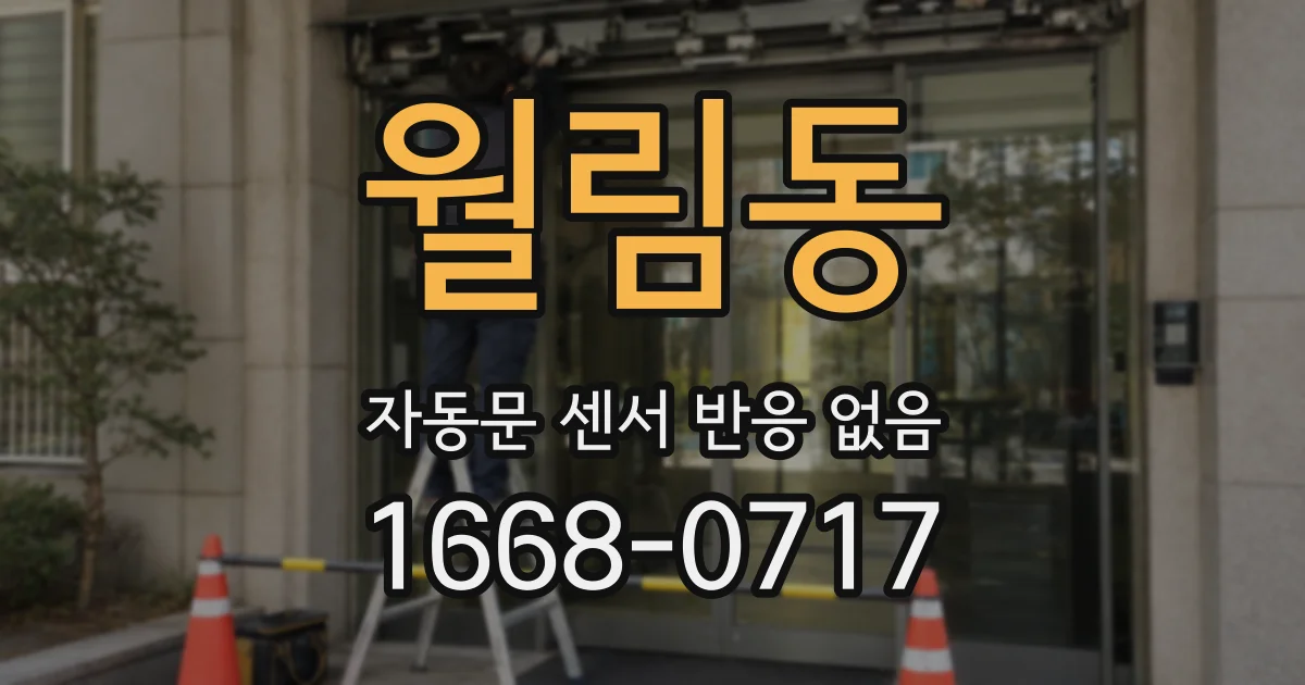 월림동 자동문 센서 반응 없음