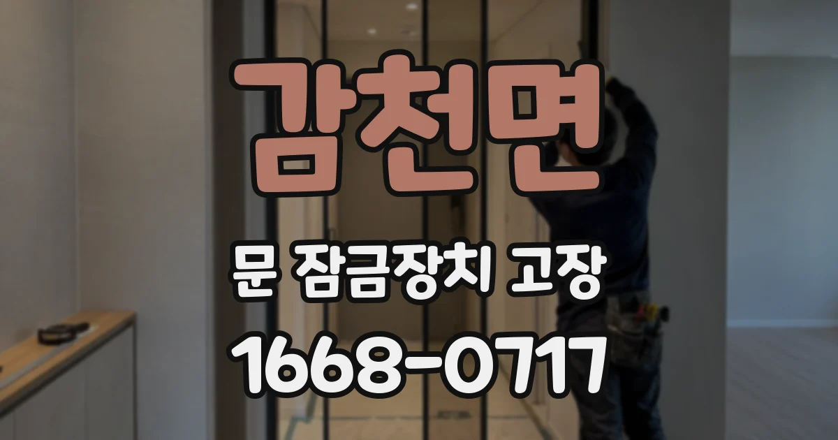 감천면 문 잠금장치 고장