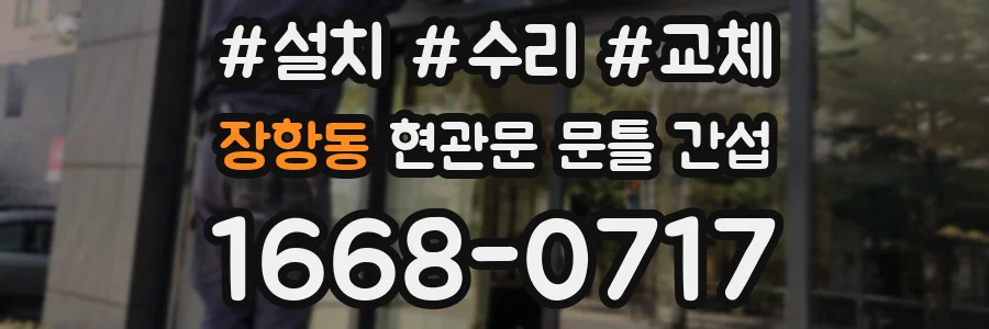 장항동 현관문 문틀 간섭