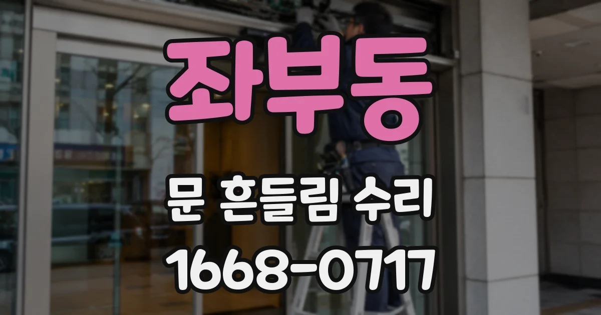 좌부동 문 흔들림 수리