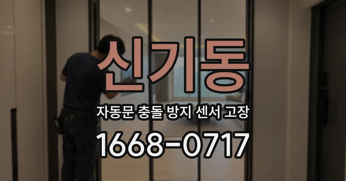 신기동 자동문 충돌 방지 센서 고장