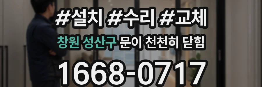 창원 성산구 문이 천천히 닫힘