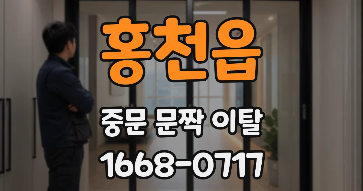 홍천읍 중문 문짝 이탈