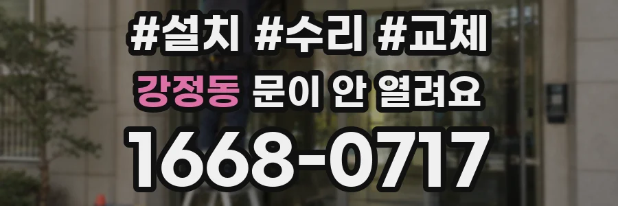 강정동 문이 안 열려요