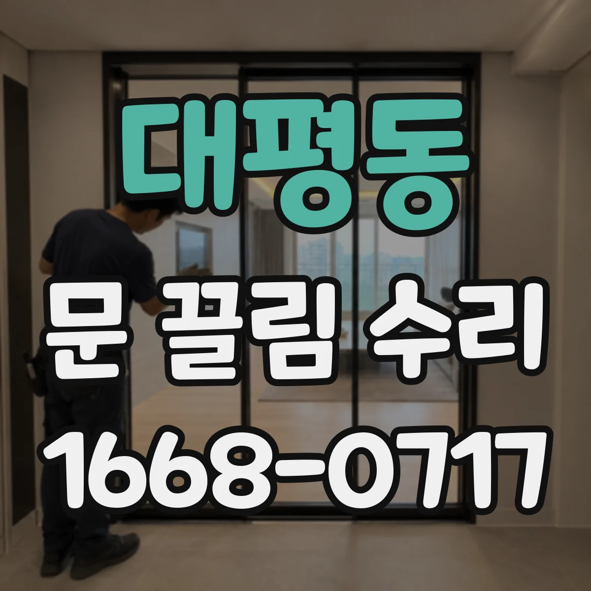 대평동 문 끌림 수리