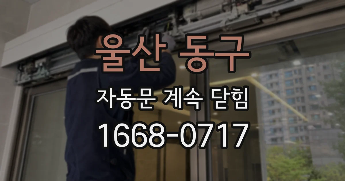 울산 동구 자동문 계속 닫힘