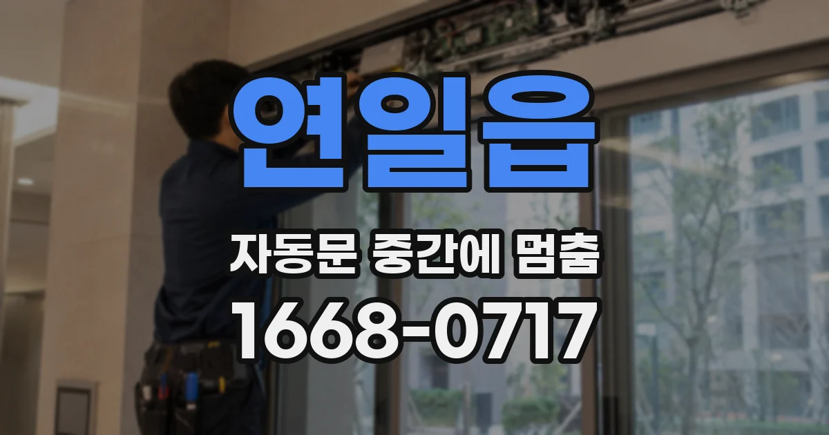 연일읍 자동문 중간에 멈춤